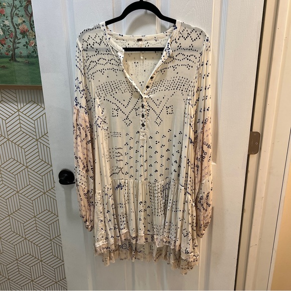 Free People Shibori Tunic Sz L - Picture 4 of 6